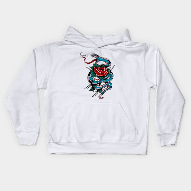 Snake & Rose Kids Hoodie by Scottconnick